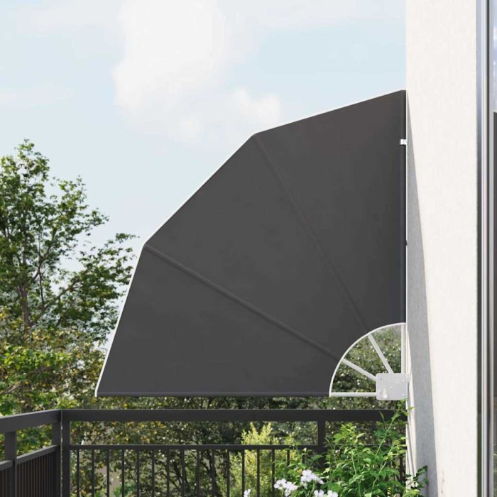 vidaXL Ecran de intimitate pentru balcon Negru 115 x 115 cm țesătură 42000908
