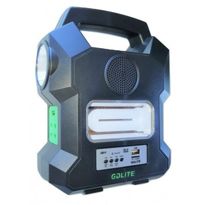 Kit solar portabil Gdlite GD-1000A cu 4 becuri incluse si Radio FM, Bluetooth foto