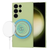 Husa silicon Samsung Galaxy S23 Ultra Techsuit SoftFlex MagSafe, verde