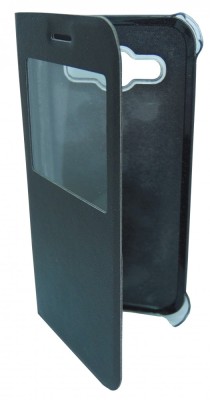 Husa tip carte neagra (cu decupaj frontal) pentru Samsung Galaxy J2 (J200) foto