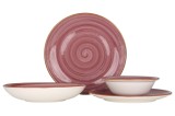 Bonna Set de vesela - Aura Blackberry - 24 bucăți - 6 persoane - Porţelan