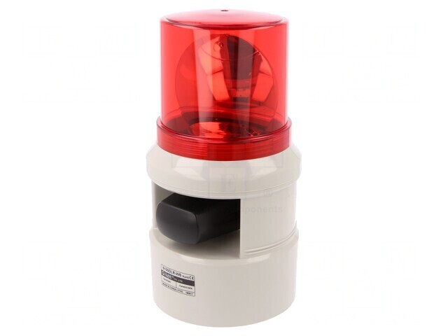 Semnalizator luminos și acustic 24VDC sirenă și lumină rotativă roșie