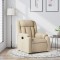 vidaXL Fotoliu rabatabil, crem, material textil