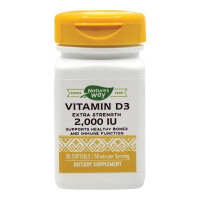 Vitamin D3 2000UI Nature&amp;#039;s Way 30cps Secom foto