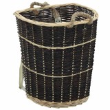 Cumpara ieftin Cos lemne foc cu curele de transport natural 57x51x69 cm salcie