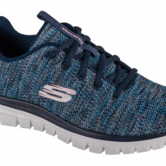 Pantofi pentru adidași Skechers Graceful - Twisted Fortune 12614-NVBL albastru marin