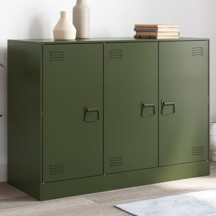 vidaXL Bufeta verde măslină 99x39x73 cm oțel 841725