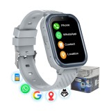 Cumpara ieftin Ceas Smartwatch cu WhatsApp, Cartelă SIM 4G, GPS, Istoric Traseu, Monitorizare Spion, Buton SOS, Apel Video-Vocal, Cameră, GITECH&reg; G39, Gri