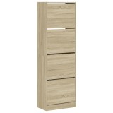 Cumpara ieftin Pantofar cu 4 sertare rabatabile, stejar sonoma, 60x34x187,5 cm