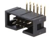 Conector IDC soclu tată 10 pini unghi 90&deg; THT aurit 2,54mm