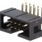 Conector IDC soclu tată 10 pini unghi 90&deg; THT aurit 2,54mm