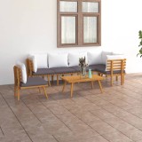 Cumpara ieftin Gossi set mobilier de gradina cu perne, 7 piese, lemn masiv acacia
