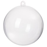 Decoratiune tip glob, acrilic, 6 cm, transparent, Springos