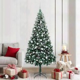 vidaXL Brad de Crăciun artificial Verde 210 cm PVC și Oțel și Plastic 3396276