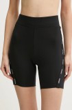 HUGO pantaloni scurți de lounge culoarea negru, cu imprimeu, high waist, 50531689