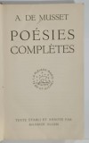 POESIES COMPLETES de A. DE MUSSET , COLLECTION ' PLEIADE ' , EDITIE PE HARTIE DE BIBLIE , LEGATURA DIN PIELE , 1933
