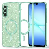 Husa premium Samsung Galaxy A17 5G Asteroid GSM Luxury Glitter MagSafe, verde deschis