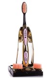 Cumpara ieftin Periuta de dinti One Gold placata cu aur 24K, 4 rezerve roz, Limited Edition