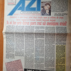 ziarul AZI 30 septembrie 1991-art. si foto a 2-a mineriada,demisia guvernului