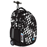 Cumpara ieftin Ghiozdan Troler ST.Right, colectia Race Check, TB01, roti silicon, 44x32x25 cm