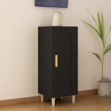 vidaXL Servantă, negru, 34,5x34x90 cm, lemn compozit