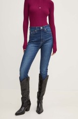Tommy Jeans jeansi femei, culoarea albastru marin, DW0DW19258