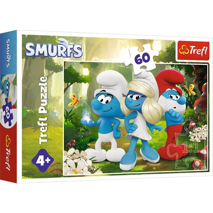 Puzzle trefl 60 padurea fermecata de strumfi