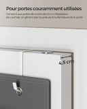 Cumpara ieftin Organizator depozitare usa, Songmics, Gri, 33.5x12x100 cm