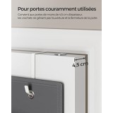 Organizator depozitare usa, Songmics, Gri, 33.5x12x100 cm
