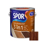 Lac protector 3 in 1 pentru lemn, Spor, palisandru, lucios, interior / exterior, 2.5 L