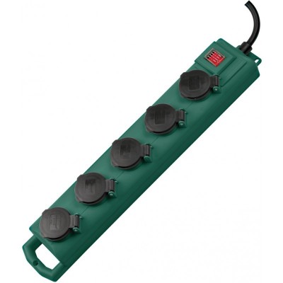Prelungitor exterior Super-Solid Garden SL 554 Brennenstuhl, IP54, 5 prize, 5 m, carcasa plastic, Verde foto
