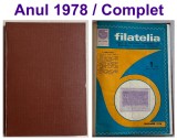 Romania 1978 - Lot 12 reviste filatelice romanesti FILATELIA / An XXVII complet, colegate in volum cartonat