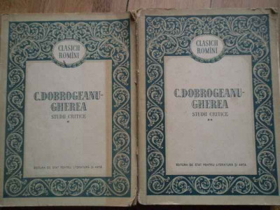 Studii Critice Vol.1-2 - C. Dobrogeanu-gherea ,281885 foto
