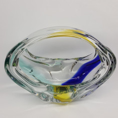 Cosulet sticla cristal NAPOCHIM romanesc, vechi, vintage - 1,5 KG greutate