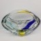 Cosulet masiv sticla cristal NAPOCHIM romanesc, vechi, vintage - 1,5 KG greutate