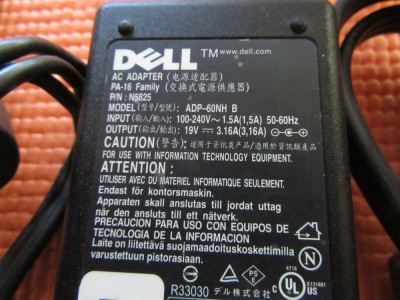 Incarcator Laptop Dell PA-16 Family 19V 3.16A 60W sh foto