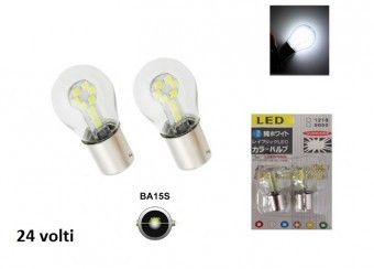 Set 2 becuri LED 24V BA15S ALB RECE foto