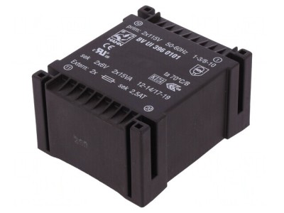 Transformator &amp;Icirc;ncapsulat 30VA 6V 2.5A PCB foto