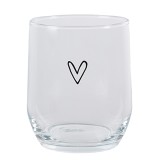 Cumpara ieftin Set 6 pahare sticla transparenta Heart 8x9 cm, 300 ml
