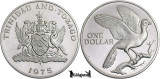 1975 FM, 1 Dollar - Elisabeta a II-a - Trinidad şi Tobago | KM 23 | PROOF, America Centrala si de Sud