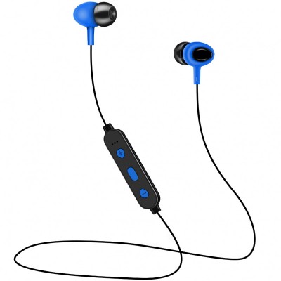 Handsfree Casti Bluetooth Setty Sport, SinglePoint, Albastru foto