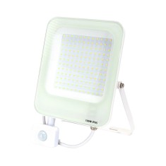 Proiector LED cu Senzor de Miscare, 100W, 8900 Lm, 4000K, IP65, Aluminiu, White