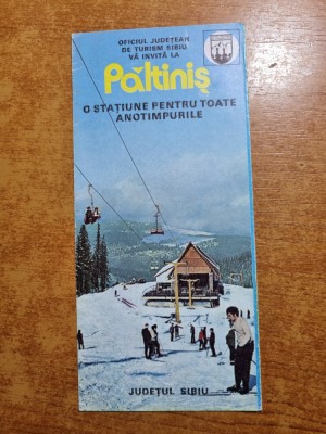 pliant turistic - statiunea paltinis - din anul 1981 foto