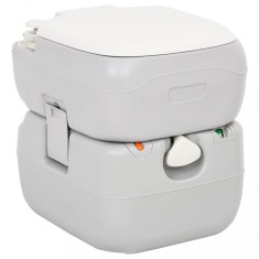 vidaXL Toaletă portabilă de camping, gri și alb, 22+12 L, HDPE 154405