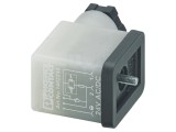 Conector cu valvă, mufă mamă, 3 pini, IP65, &icirc;n unghi