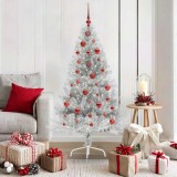 VidaXL Pom de Crăciun artificial pre-iluminat Argintiu 150 cm PET 3397193