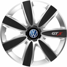 Set 4 Capace Roti GTX Carbon Gri-Negru R17, Compatibil Cu Volkswagen