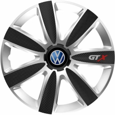 Set 4 Capace Roti GTX Carbon Gri-Negru R14, Pentru Volkswagen foto