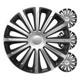 Capace roți auto, set 4 piese, Trend, negru argintiu, 13" inch, COLOR BOX