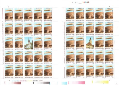 |Romania, LP 1652c/2004, Zeppelinul deasupra Brasovului, perechea de coli, MNH foto
